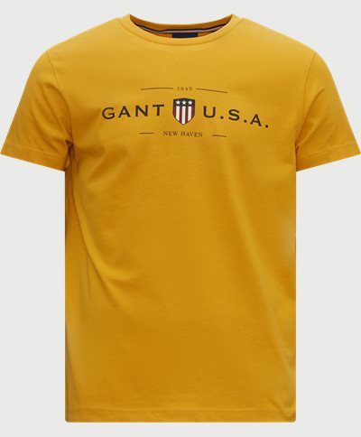 Gant T-shirts D1 BANNER SHIELD SS T-SHIRT 2003155 Yellow